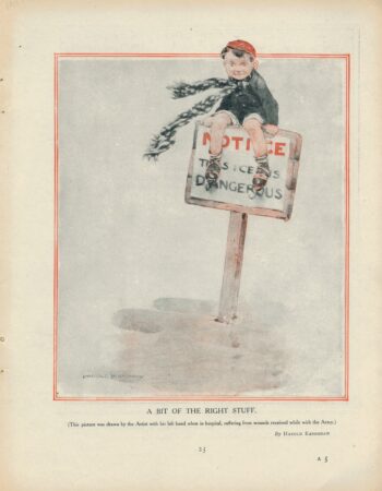 Rare Vintage Print, A Bit of the Right Stuff, 1908