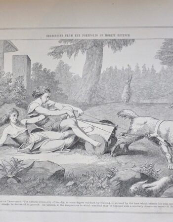 Antique Print, The Force of Temptation, 1870
