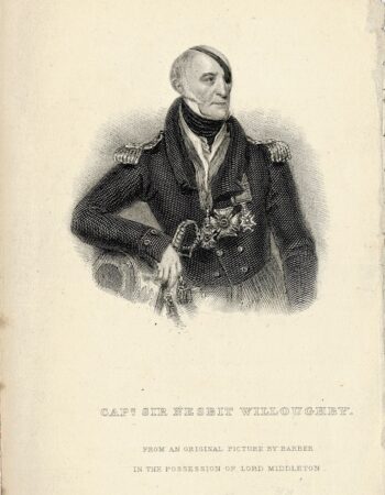 Antique Engraving Print, Cap. Sir Nesbit Willoughby, 1859