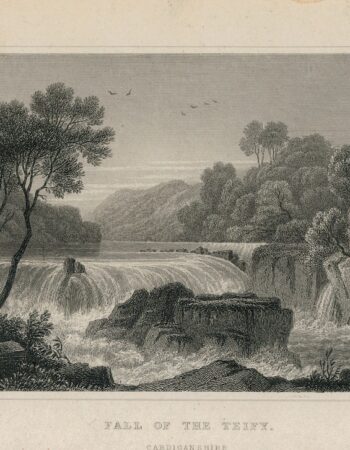 Antique Engraving Print, Fall of the Teify, Cardiganshire, 1831
