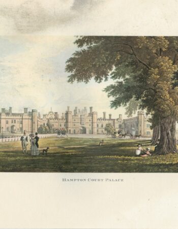Antique Print, Hampton Court Palace, 1890