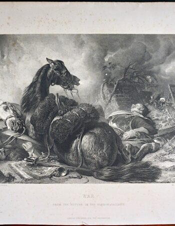 Antique Engraving Print, War, 1870 ca.
