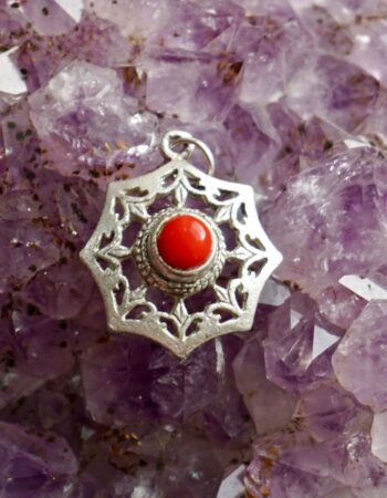 Vintage 925 Silver Pendant with natural Agate