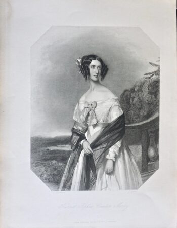 Antique Engraving Print, Harriet Sophia Countess Morley, 1845
