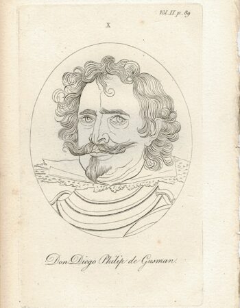 Antique Engraving Print, Don Diego Philip de Gusman, 1790 ca.