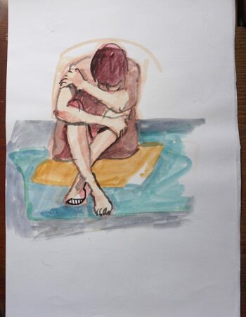 Vintage Academic Drawings, Water color 1940 ca.