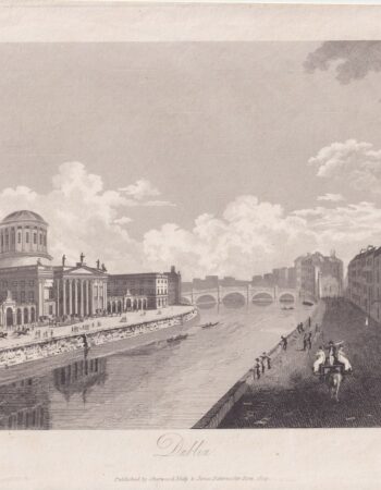 Antique Engraving Print, Dublin, 1809