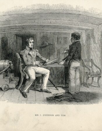Antique Engraving Print, Sir J. O'Connor and Tom, 1870 ca.