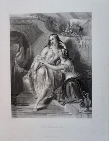 Antique Engraving Print, The Favoured One, 1830