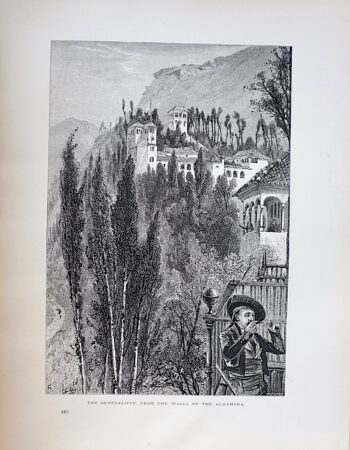 Antique Print, The Generaliffe, 1870