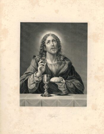 Rare Antique Engraving Print, Jesus, 1845