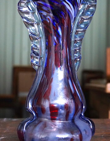 Vintage Blue Glass Vase