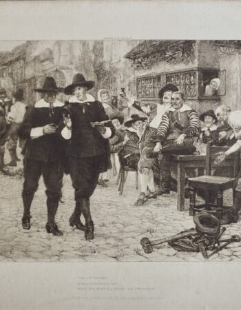 Antique Engraving Print, The 29th of May, It was a glorious day, 1890