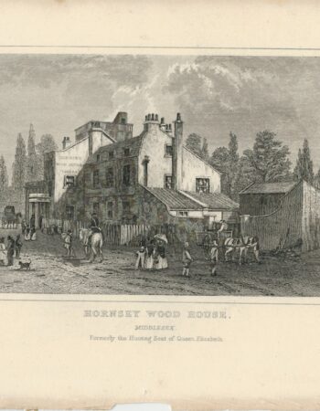 Antique Engraving Print, Hornsey Wood House, Middlesex, 1830 ca.