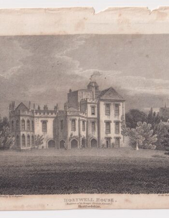 Antique Engraving Print, Holywell House, 1803