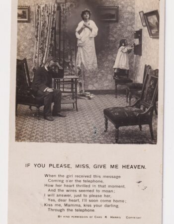 Vintage Postcard, If you please, miss, give me heaven, 1907 ca.