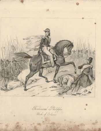 Rare Antique Engraving Print, Ferdinand Philippe, Duke of Orleans, 1855 ca.