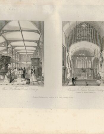 Antique Engraving Print, St, Martin's Church, 1841