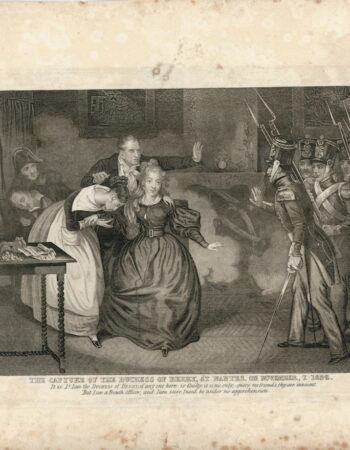 Rare Antique Engraving Print, The Capture of the Duchess of Berry, 1852