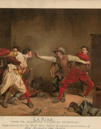 Antique Print, La Rixe, 1889