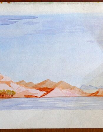 Vintage Watercolor, Landscape, 1930 ca.