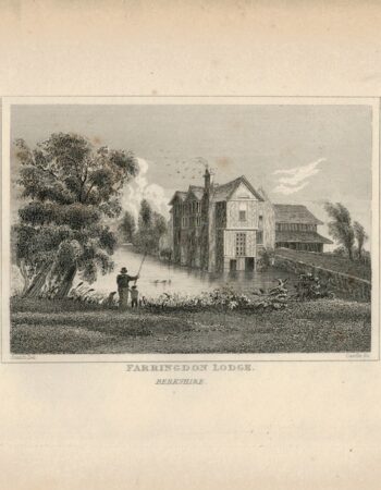 Antique Engraving Print, Farringdon Lodge, 1840