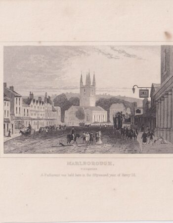 Antique Engraving print, Marlborough, 1820