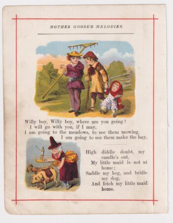 Vintage print from Mother Goose’s Melodies, 1890 ca.