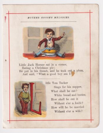 Vintage print from Mother Goose’s Melodies, 1890 ca.