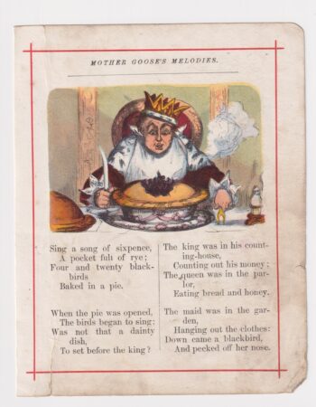 Vintage print from Mother Goose’s Melodies, 1890 ca.