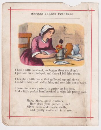 Vintage print from Mother Goose’s Melodies, 1890 ca