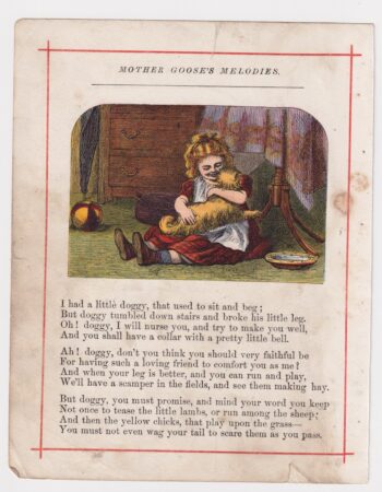 Vintage print from Mother Goose’s Melodies, 1890 ca.
