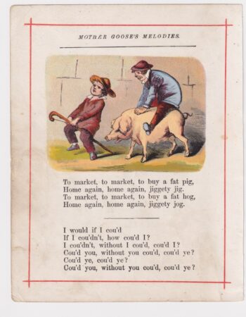 Vintage print from Mother Goose’s Melodies, 1890 ca.