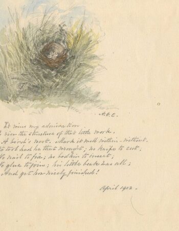 Vintage Watercolor Manuscript, April 1902