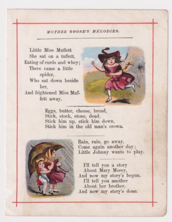 Vintage print from Mother Goose’s Melodies, 1890 ca.