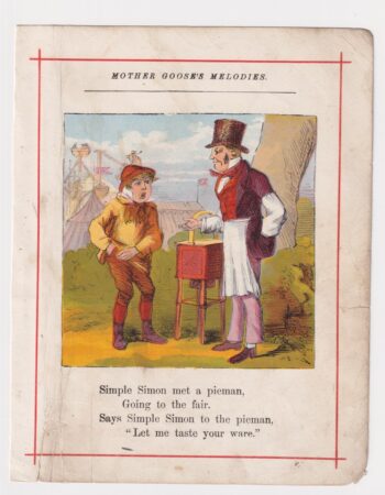 Vintage print from Mother Goose’s Melodies, 1890 ca.