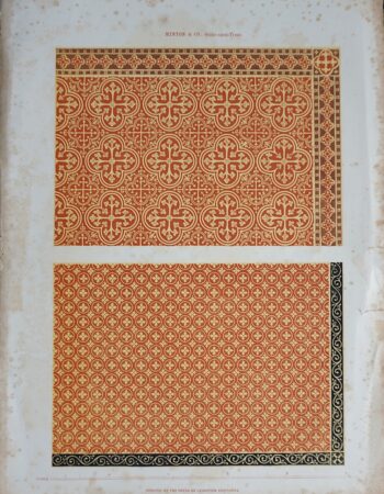 Antique Print, Mosaic, Minton & C. 1850