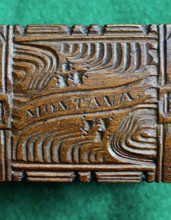 Vintage Small Wooden Carved Box Montana