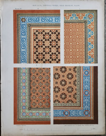 Antique Print, Maw & Co, Benthall Works, 1854