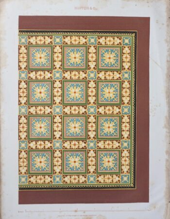 Antique Print, Mosaic, Minton & C. 1850
