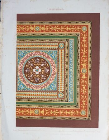 Antique Print, Mosaic, Minton & C. 1851