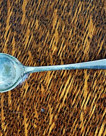 Antique silver plate mustard spoon