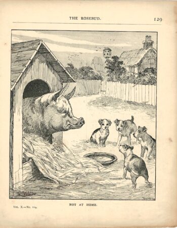 Vintage Print, Not at Home, by Louis Wain, 1890