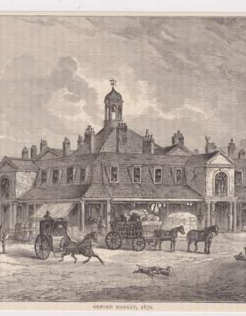 Antique Print, "Oxford Market 1870", 1880