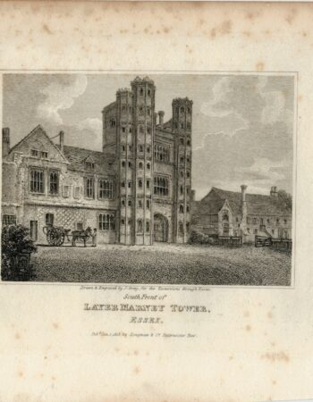 Antique Engraving Print, Later Marney Tower, 1818