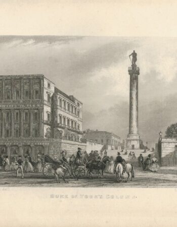 Antique Engraving Print, Duke of York's Column, 1840 ca.