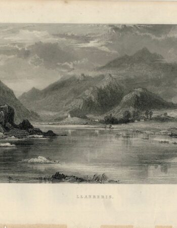 Antique Engraving Print, Llamberis, 1847