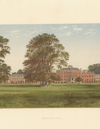 Antique Print, Wimpole Hall, 1885