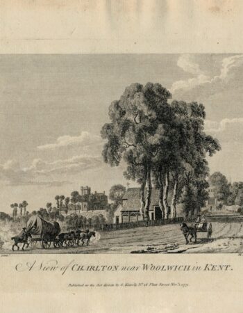 Antique Engraving Print, A View of Charlton near Woolwich in Kent, 1775