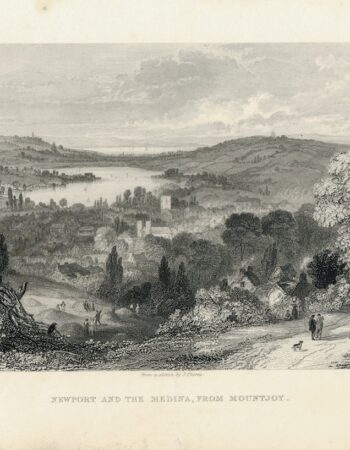 Antique Engraving Print, Newport and the Medina, from Mountjoy, 1848